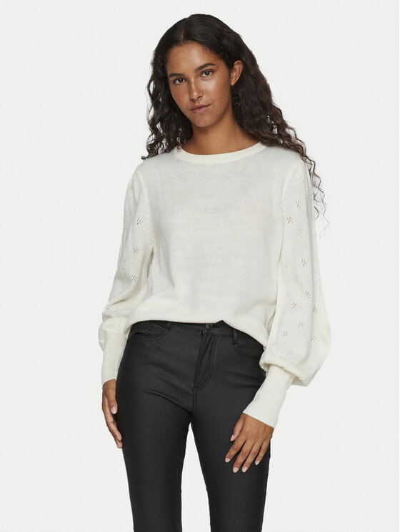 Vila Vila Pullover Ava 14090317 Écru Regular Fit