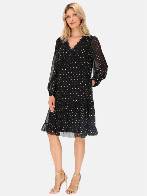 L’AF L’AF Sukienka koktajlowa Lenora Czarny Regular Fit
