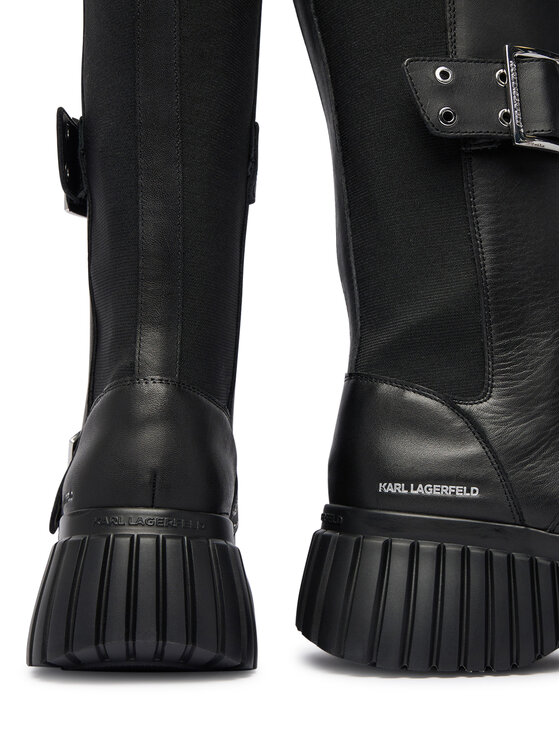 KARL LAGERFELD KARL LAGERFELD Чоботи Kreeper Wedge KL44490 Чорний