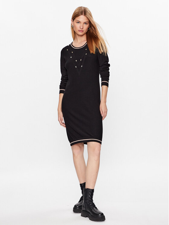 Liu Jo Sport Liu Jo Sport Φόρεμα υφασμάτινο TF3128 MS49I Μαύρο Regular Fit