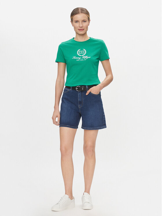 Tommy Hilfiger Tommy Hilfiger Džínsové šortky Dnm Straight Short Rw Kai WW0WW41320 Modrá Slim Fit