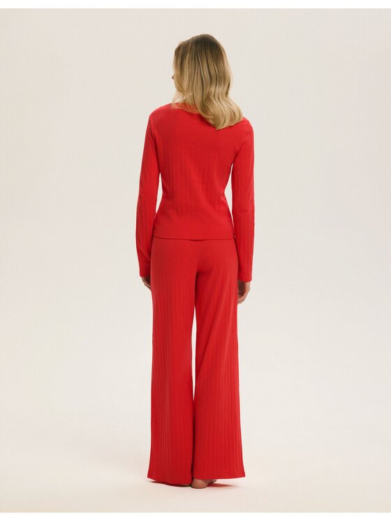 Esotiq Esotiq Piżama 44671 Czerwony Regular Fit