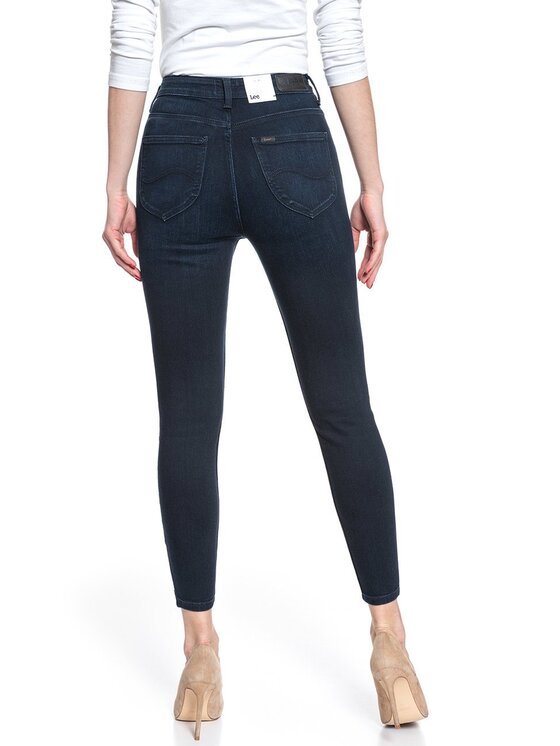Lee Lee Jeansy SCARLETT HIGH ZIP Niebieski Skinny Fit