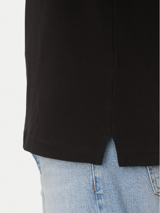 Tommy Jeans Tommy Jeans Тениска с яка и копчета Linear DM0DM20914 Черен Regular Fit