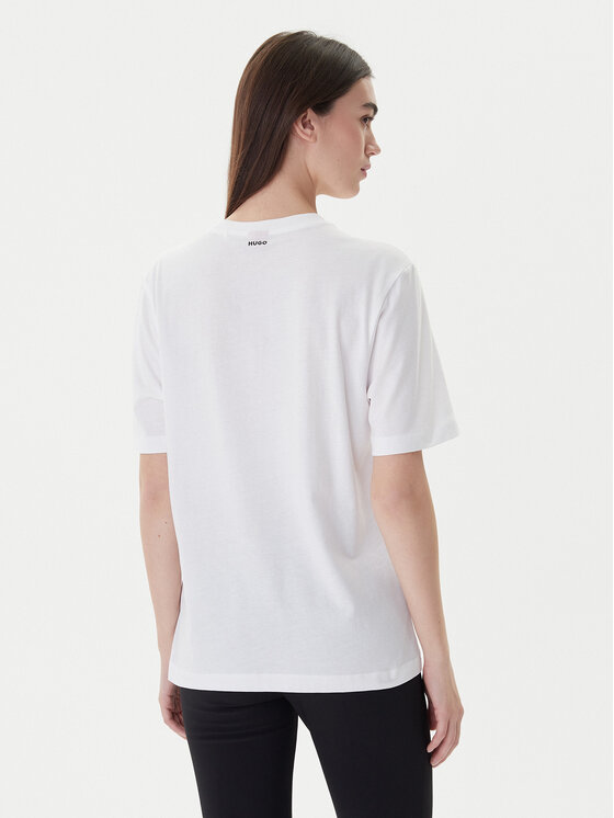 HUGO Hugo Tricou Dashire_4 50489198 Alb Regular Fit