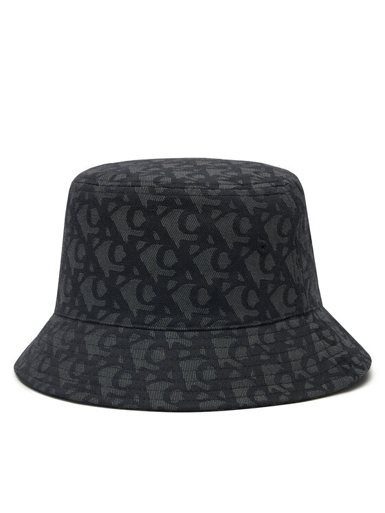 Calvin Klein Jeans Platmale Logo Jacquard Bucket Hat LV04K5059G Melns