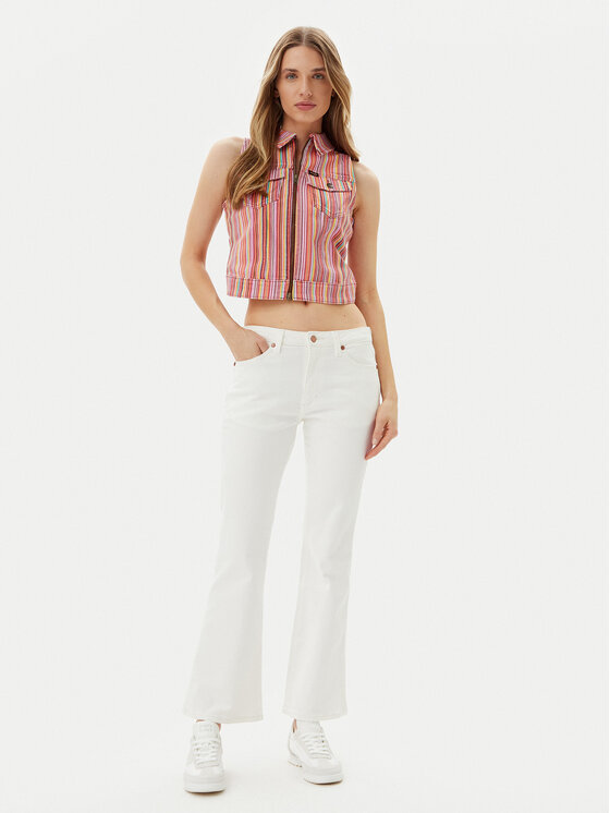 Wrangler Wrangler Τζιν 112362665 Λευκό Bootcut Fit