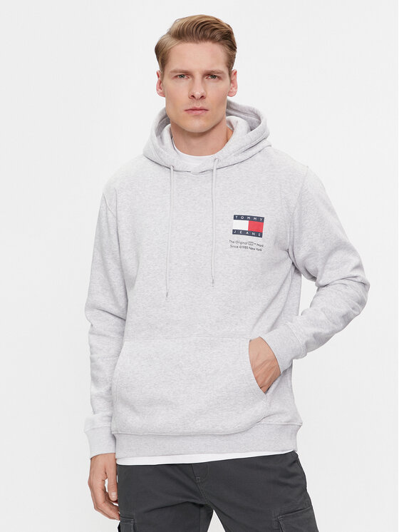 Tommy Jeans Bluză Essential Flag DM0DM18418 Gri Regular Fit