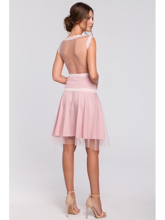 Makover Makover Abito da cocktail K030 Rosa Regular Fit