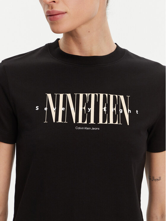 Calvin Klein Jeans Calvin Klein Jeans T-shirt 19 Graphic J20J225259 Crna Regular Fit