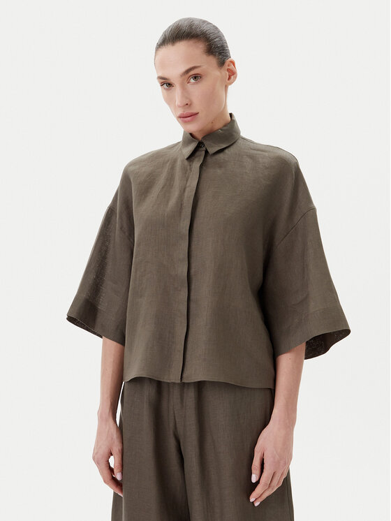 Max Mara Max Mara Сорочка Mirano 2516111028 Зелений Relaxed Fit