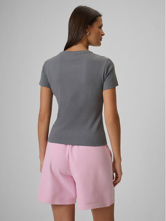 4F 4F T-Shirt BASIC+ Szary Slim Fit