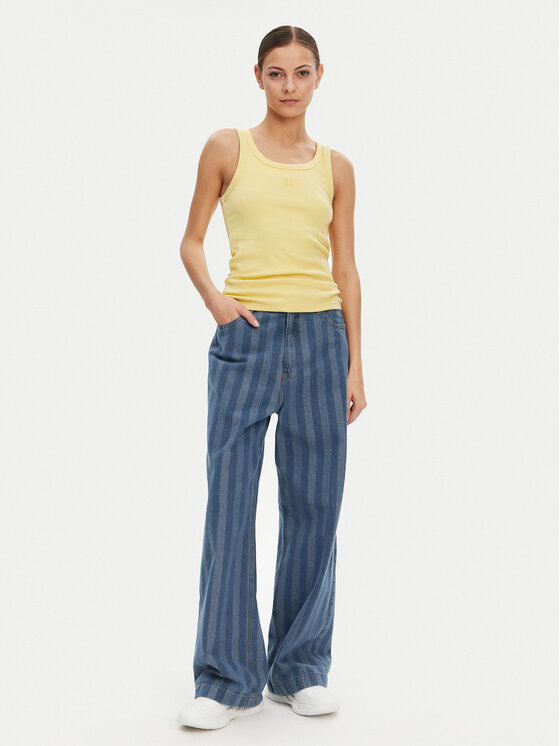 HUGO HUGO Top Datamia 50514489 Żółty Slim Fit