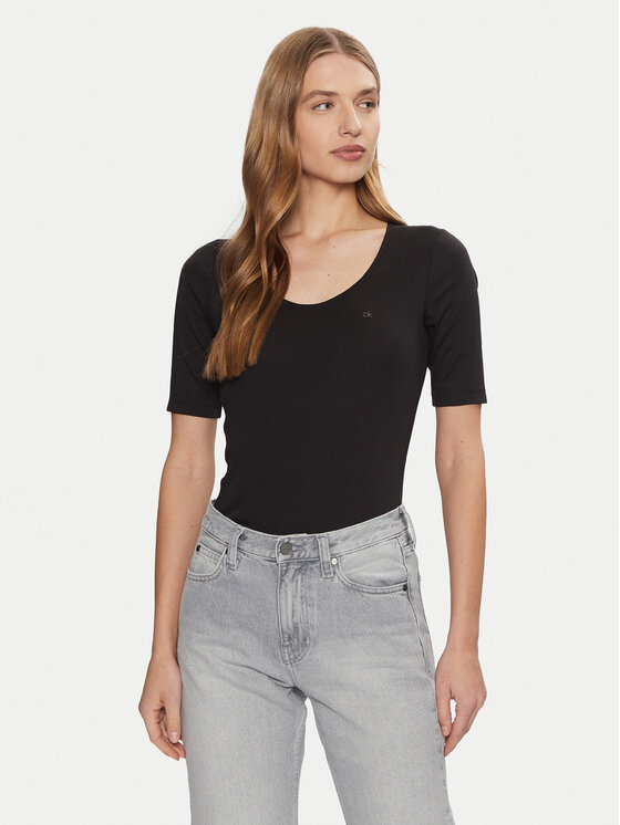 Calvin Klein Calvin Klein Tricou K20K208050 Negru Slim Fit