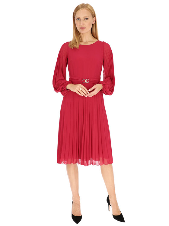 Potis & Verso Potis & Verso Sukienka elegancka Mistic Różowy Slim Fit