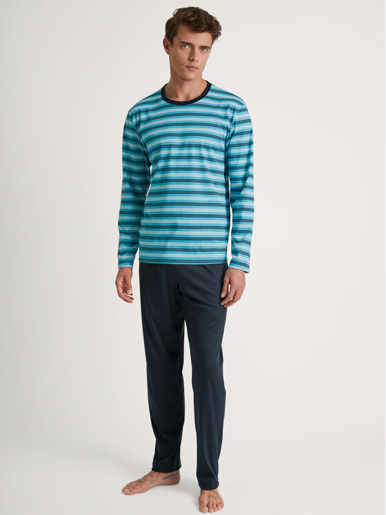 Calida Calida Pyžamo 42783 Tmavomodrá Regular Fit