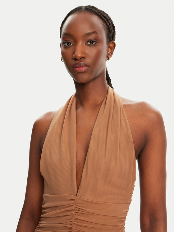 BARDOT BARDOT Cocktail obleka Sephera 59872DB Rjava Regular Fit