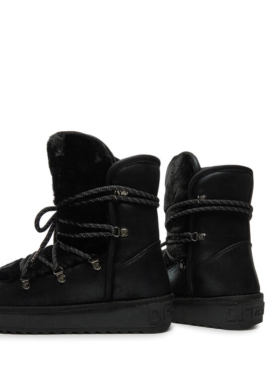 D.Franklin D.Franklin Stivali da neve Nordic Trk Fur DFSH370005 Nero