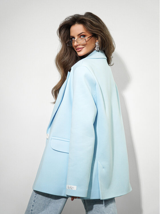 LilaLou LilaLou Marynarka Buki Niebieski jasny Oversize