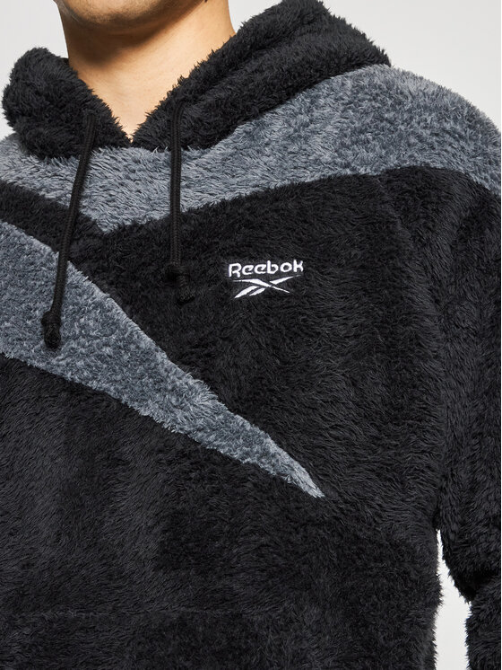 Reebok Reebok Суитшърт Vector Sherpa GV3484 Черен Regular Fit