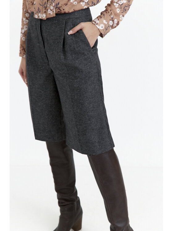 Stylove Stylove Bavlnené šortky S388 Sivá Baggy Fit