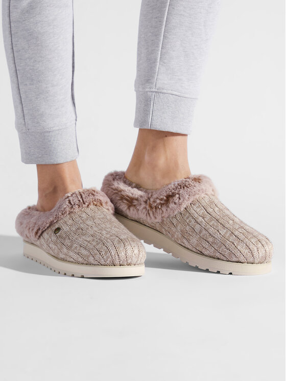 Skechers Skechers Παντόφλες Σπιτιού Ice Angel 31204/LTBR Μπεζ