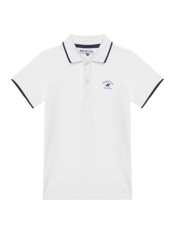 Beverly Hills Polo Club Beverly Hills Polo Club Tricou polo W126-BHBPO-1053 Alb Regular Fit