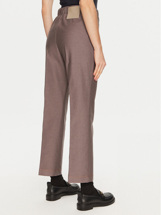 Max Mara Leisure Max Mara Leisure Bavlnené nohavice Quiete 2426786048 Hnedá Straight Fit