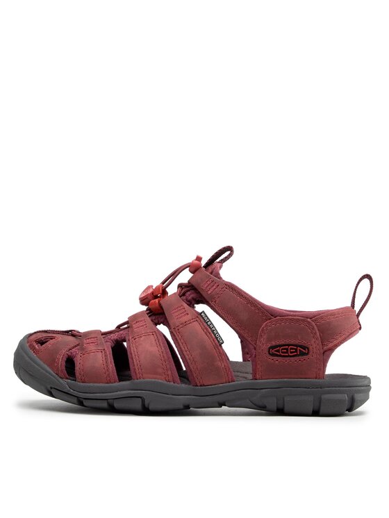 Keen Keen Sandali Clearwater Cnx Lleather 1025088 Bordo rdeča