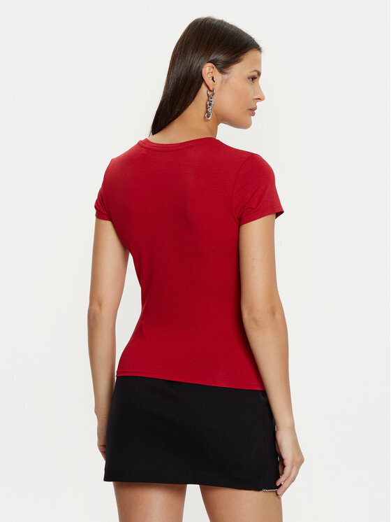 Guess Guess T-krekls W5RI23 K49A1 Sarkans Slim Fit