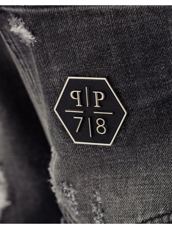 PHILIPP PLEIN PHILIPP PLEIN Džínsy 30791 Čierna Straight Fit