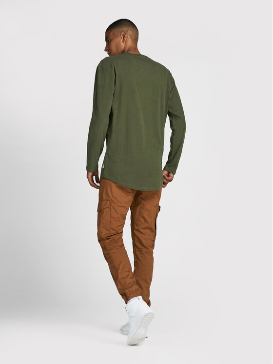 Jack&Jones Jack&Jones Majica dugih rukava Noa 12190128 Zelena Loose Fit