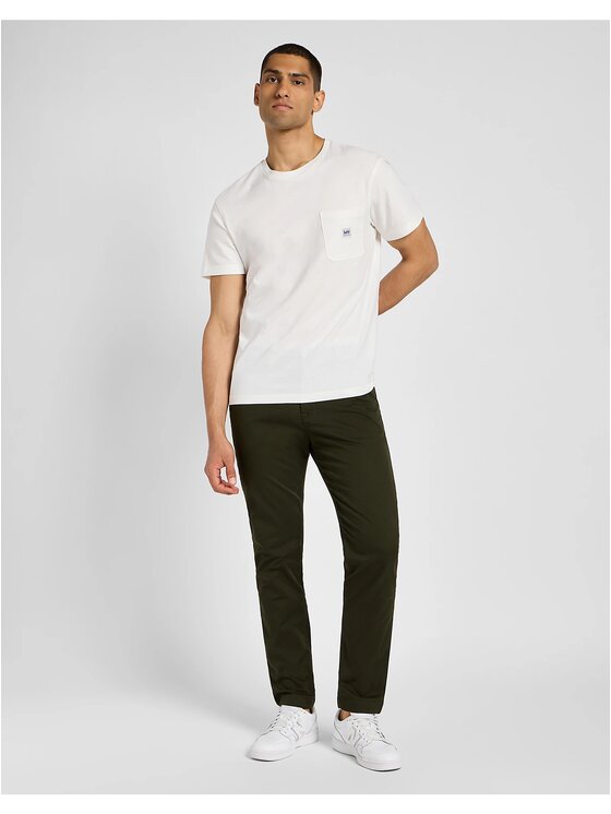 Lee Lee Chinosy SLIM CHINO Zielony Slim Fit