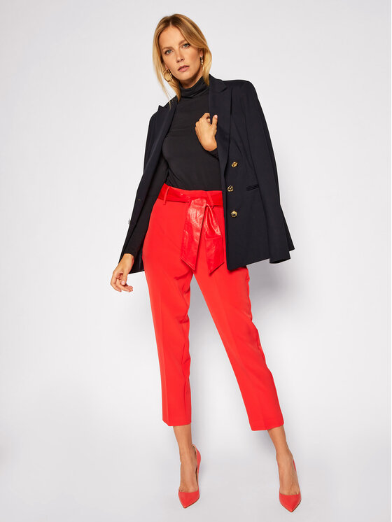 Guess Guess Spodnie materiałowe Hope W0YB42 WB4H2 Czerwony Regular Fit