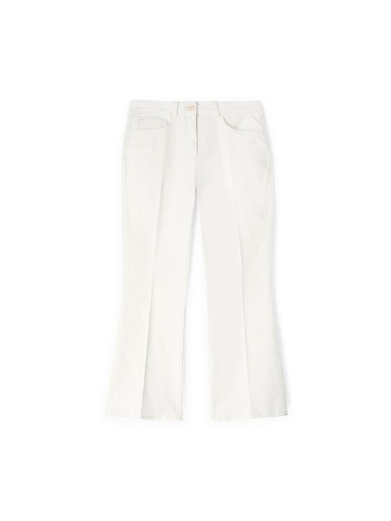 Motivi Motivi Pantaloni di tessuto P745Q004010N001 Bianco Flare Fit
