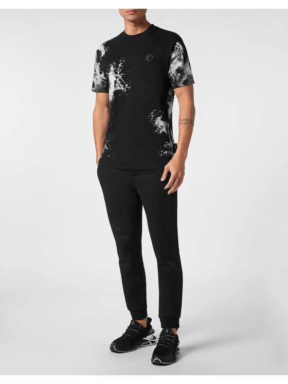 Plein Sport Plein Sport Tričko 4877 Čierna Regular Fit