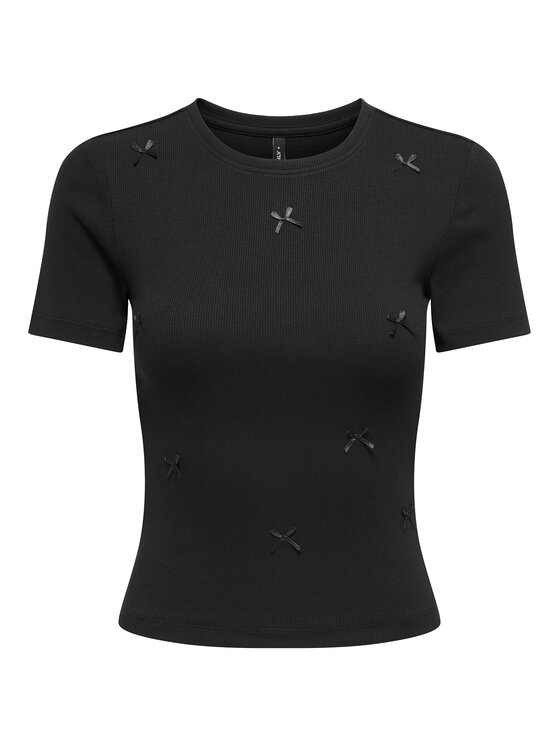 ONLY ONLY T-Shirt Femke 15369336 Czarny Slim Fit