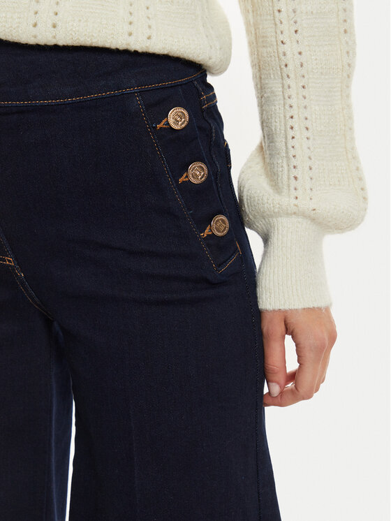 Silvian Heach Silvian Heach Jeans Moldner GPA24304JE Blu scuro Wide Leg
