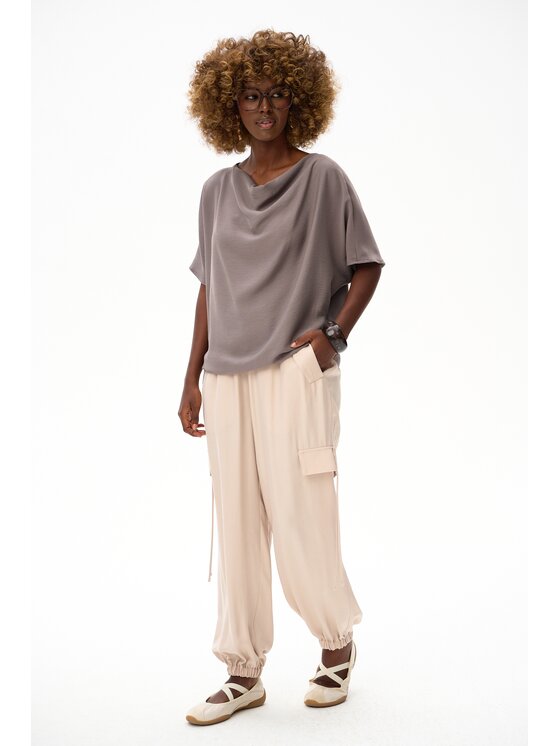 blue shadow blue shadow Bluzka Neri 2 Szary Regular Fit