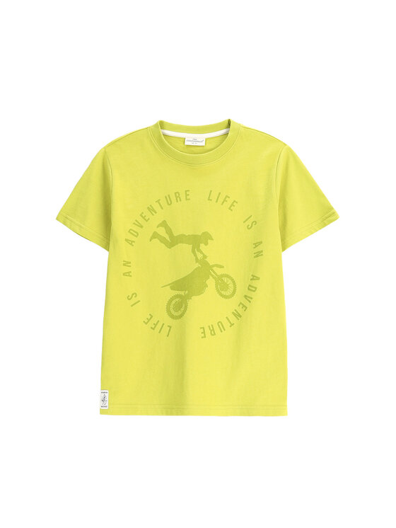 Chłopięcy T-Shirt Coccodrillo, Rozmiar 134, Żółty, WC5143208VBB