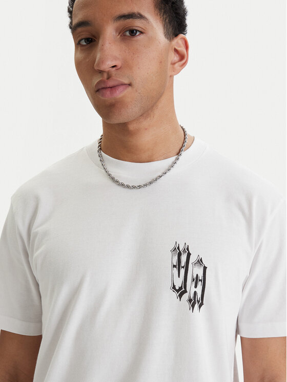 RVCA RVCA Marškinėliai Double Trouble EVYZT00289 Balta Relaxed Fit