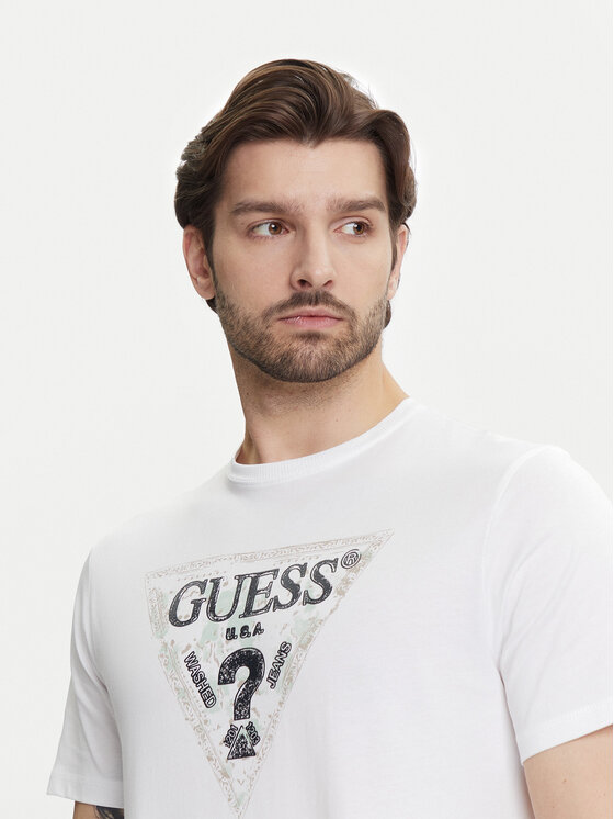 Guess Guess Póló M5YI15 I3Z14 Fehér Regular Fit