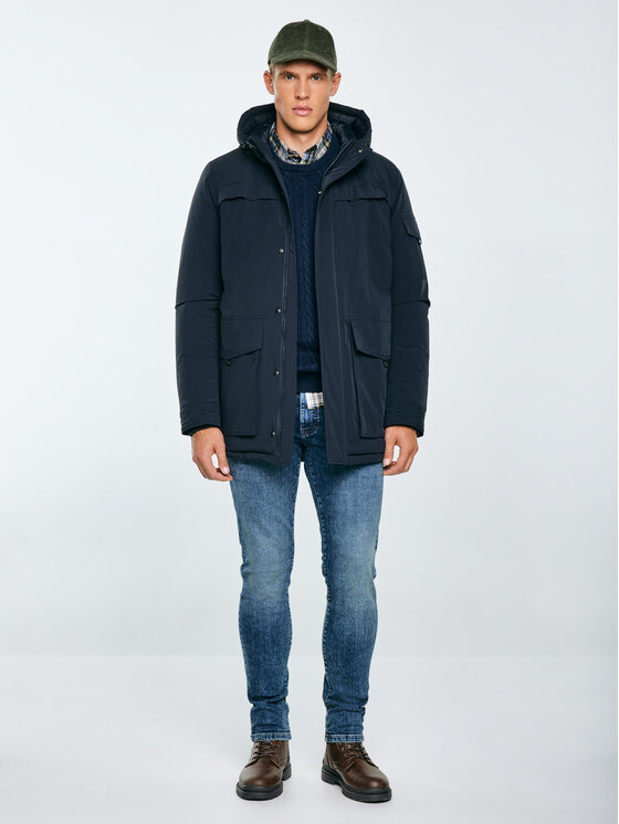 BIG STAR BIG STAR Kurtka zimowa LOB Granatowy Basic Fit