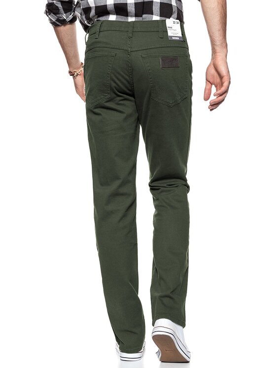 Wrangler Wrangler Pantaloni di tessuto TEXAS Verde Straight Fit