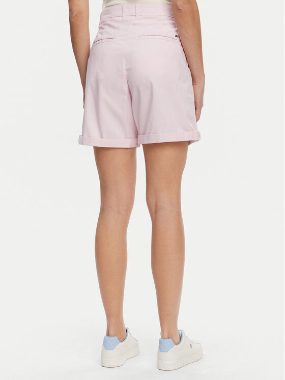 Tommy Hilfiger Tommy Hilfiger Szorty materiałowe WW0WW42457 Różowy Regular Fit