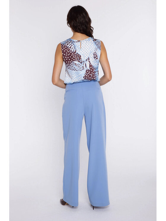 NIFE NIFE Kalhoty z materiálu SD138 Modrá Modern Relaxed Fit