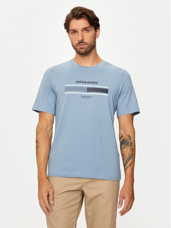 Jack&Jones T-krekls South 12256784 Zils Standard Fit