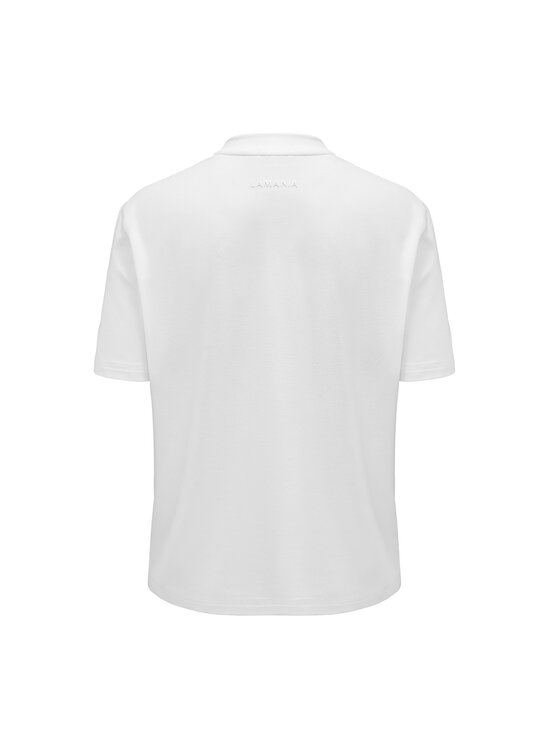 La Mania TShirt BAMBOO 2 Biały Classic Fit Modivo.pl
