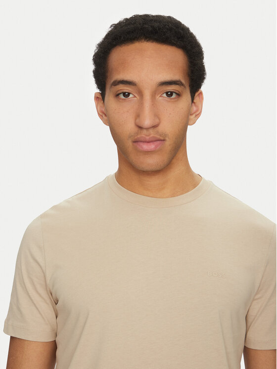 BOSS BOSS T-Shirt Thompson 01 50468347 Beżowy Regular Fit