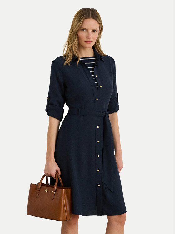 LAUREN RALPH LAUREN LAUREN RALPH LAUREN Košilové šaty 200980920001 Tmavomodrá Regular Fit